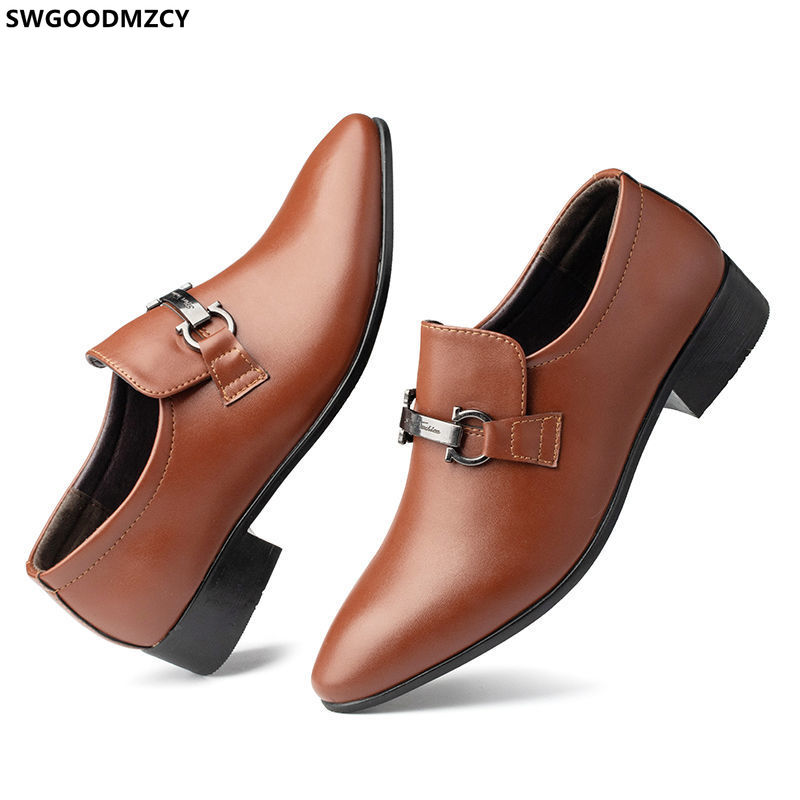 White Shoes Slip on Shoes Men Black Oxford Shoes Men Brown Dress Loafers for Men Office 2024 DERBI Business Suit LEATHER OFFIC