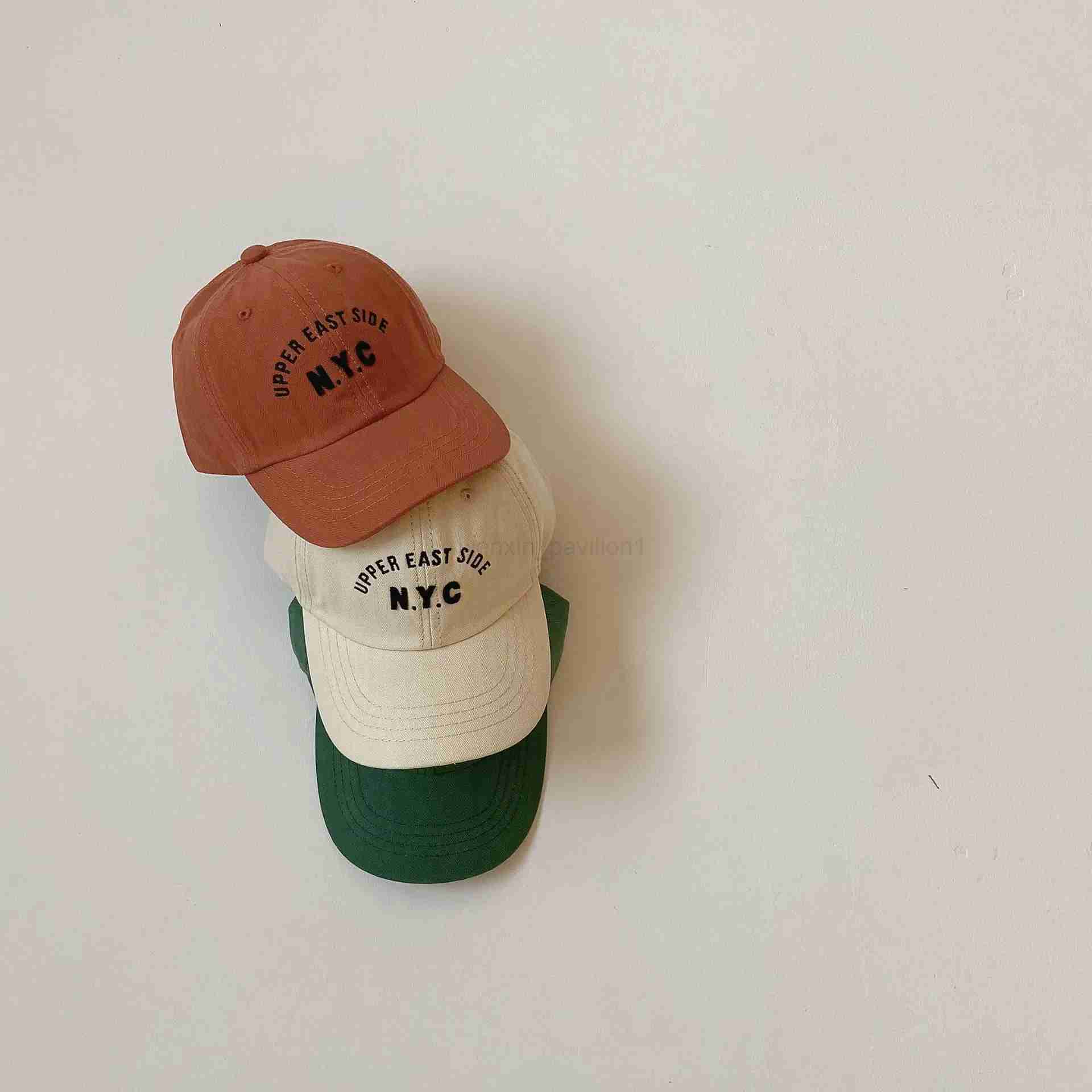 2023 Summer New Kids Hat Boys Girl Cute Letter Embroidered Baseball Cap Baby Soft Brim Sun Hat Cartoon Children Peaked CapXJ240730