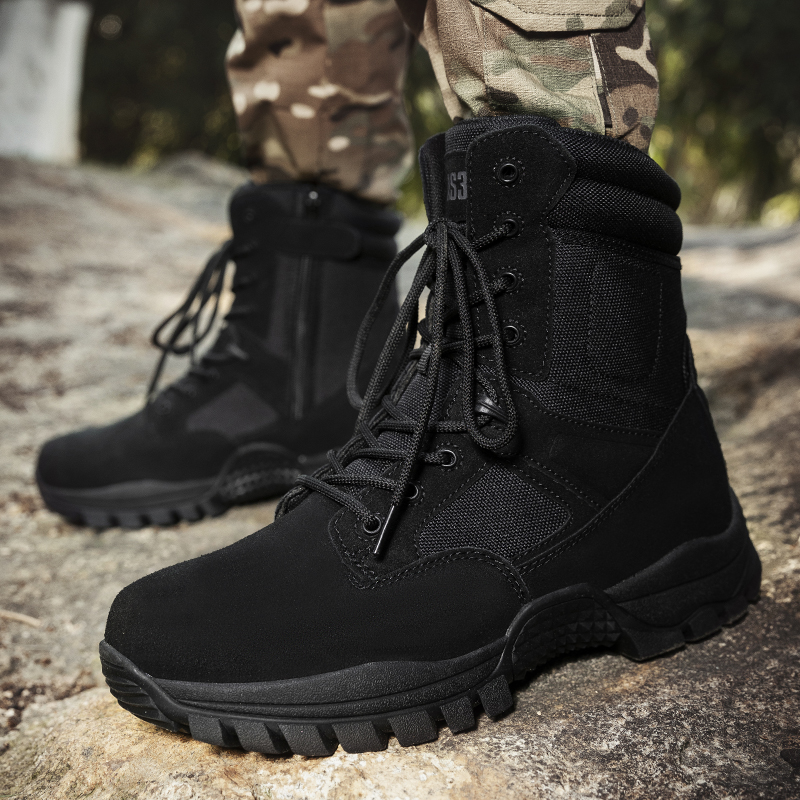 Men Brand Military Boots Outdoor Non Slip Hiking Boots Tactical Desert Combat Ankle Boots Army Work Shoes Men Sneakers Big Size
