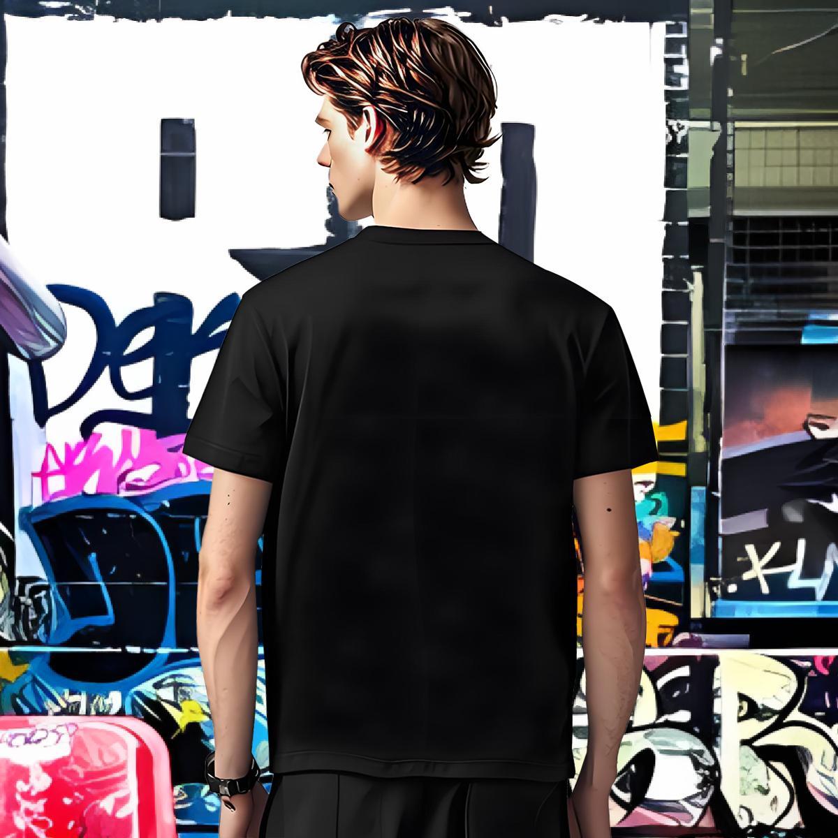 Cool car Men T Shirts Casual Daily Wear Men Clothes T-Shirt 230g Pure Cotton Brand Crew Neck Floral Print Tshirts