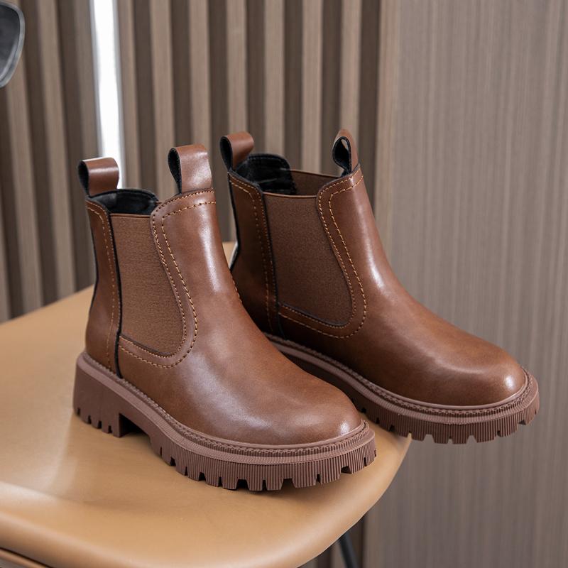 AIYUQI Women Chelsea Boots Genuine Leather New Autumn Winter Fashion Women Ankle Boots Retro Marton Boots Ladies WHSLE MTO