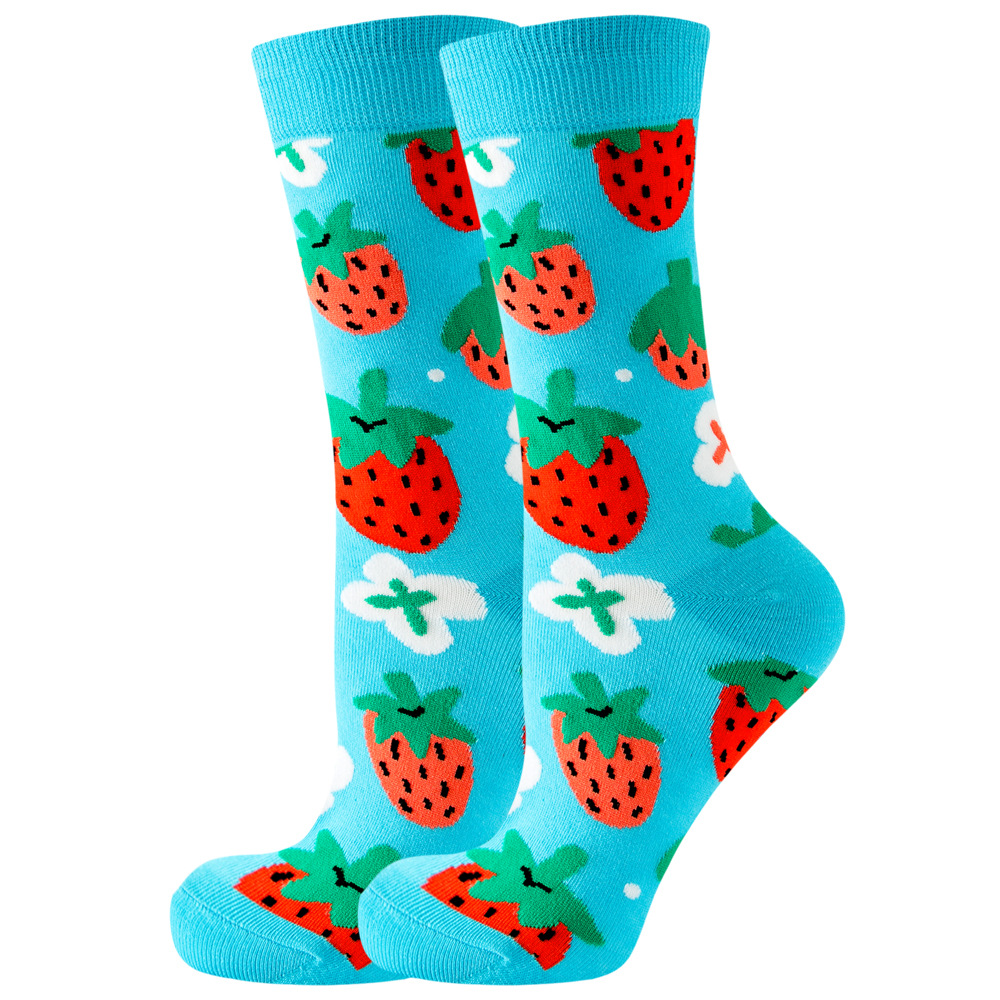 4 Pairs New Fashion Colorful Funny Happy Casual Women Socks Dress Harajuku Cute Cartoon Cat Dog Lemon Donut Girl Cotton Socks