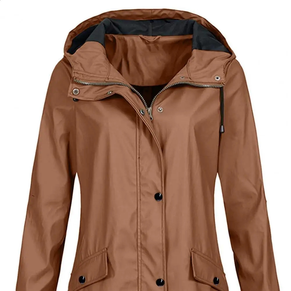 Hooded Long windbreaker men's white rainproof trench coatBritish gentlemanRain proof and breathable240730