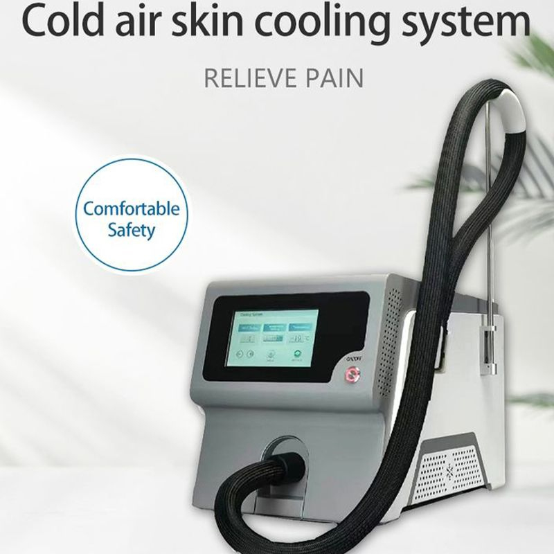 Portable Pain Relief Zimmer Cryo Chiller Air Cooler Cooling Skin System Machine For Picosecond Tattoo Removal Co2 Fractional Laser Treatment