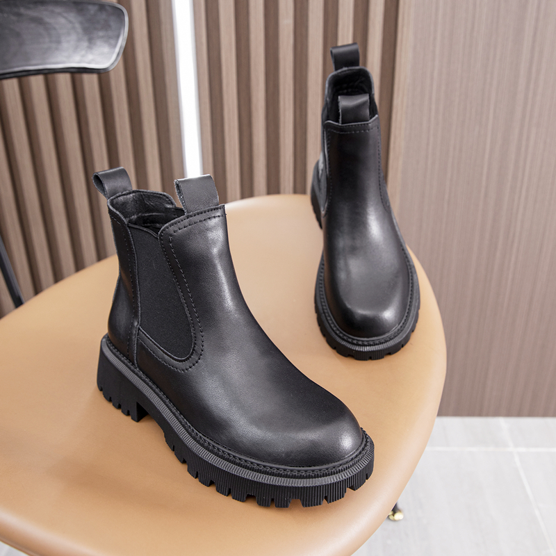 AIYUQI Women Chelsea Boots Genuine Leather New Autumn Winter Fashion Women Ankle Boots Retro Marton Boots Ladies WHSLE MTO