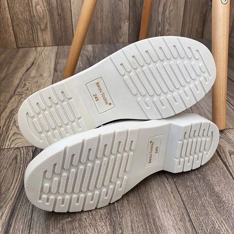 Combat BeauToday Boots for Women Cow Leather Side Zipper Fur-inside Round Toe Winter Ladies Warm Platform Shoes Plus Size B04218 520e Platm