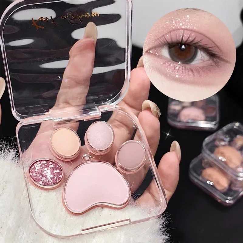 Cute Natural Eye Shadow Palette Glitter Eyeshadow Palette with Blusher Long Lasting Korean Eyes Make Up Palette Beauty CosmeticsXJ250520