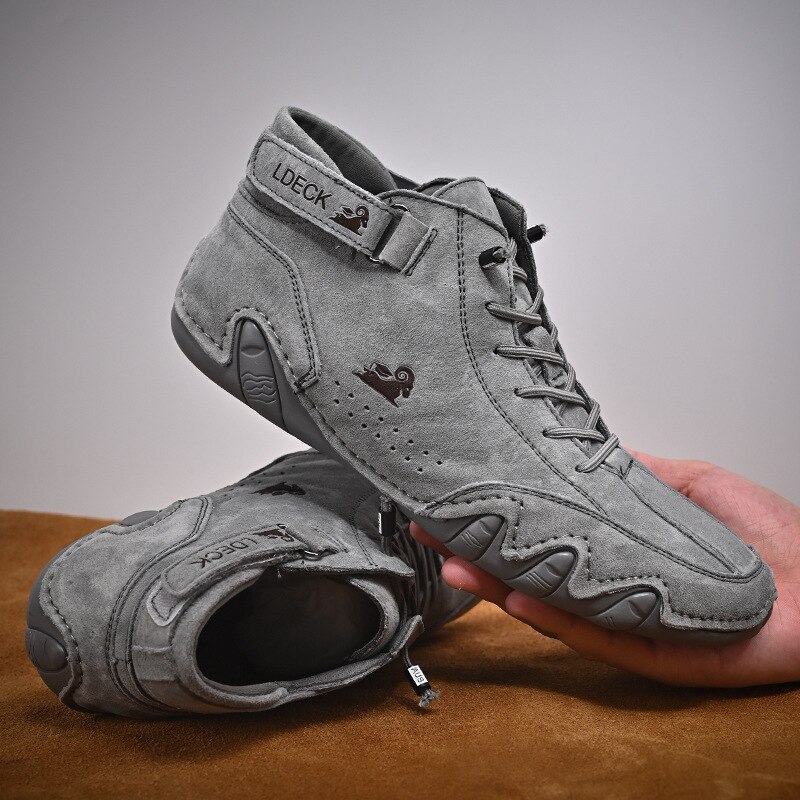 Men Boots Casual Motorcycle Winter Shoes 2023 Waterproof High Top Sneakers Luxury Footwear 527