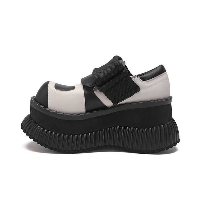 df05f Chunky 2023 Spring Loafers Japanese Style Slip On Black Single Pumps Shoes Women Fashion Girls Thick Sole Heel