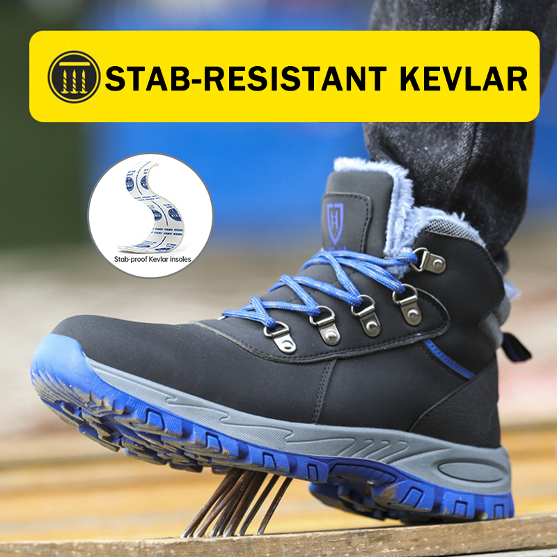 Toe Steel Winter Anti-Slip Anti-Puncture Boots Men Safety Shoes Indestructible Work Sneakers ff15