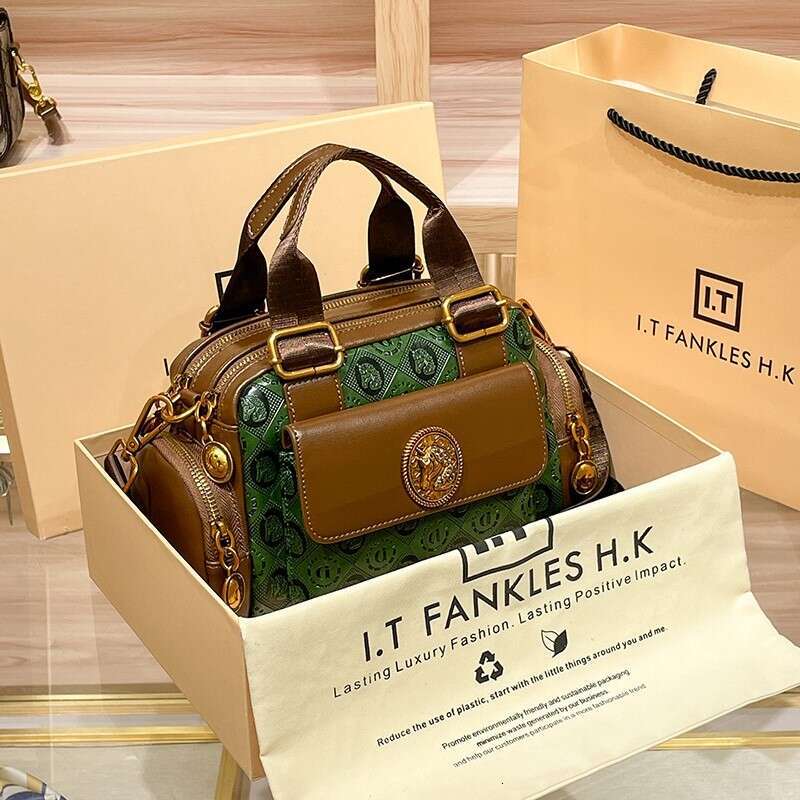 Light Brand Fashion Pillow Women's New 2023 Premium Genuine Leather Handbag Designer Versatile Crossbody Bag Retro