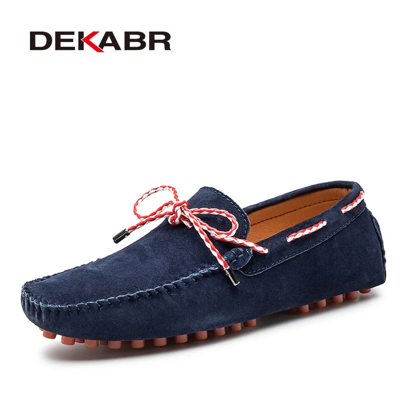 DEKABR Size 38~47 Genuine Leather Loafers Hot Sale Driving Fashion Casual Shoes Original Design Summer Flats Moccasins Men c353