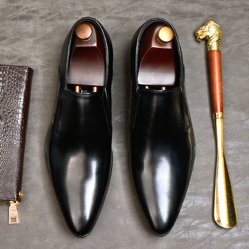 Mens Genuine Oxford For Men Dress Slip On Wedding Shoes Leather Brogues 4 b4d10