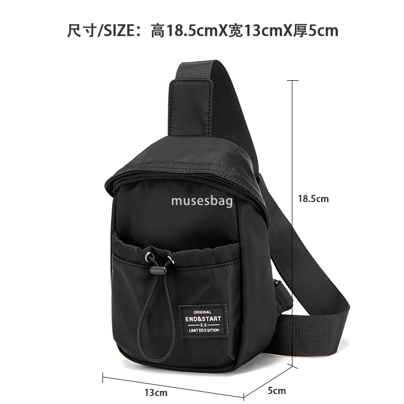 Mini waist pack male fashion brand single shoulder crossbody bag personality fashion trend ins chest bag mobile phone bag small lightweight waist pack