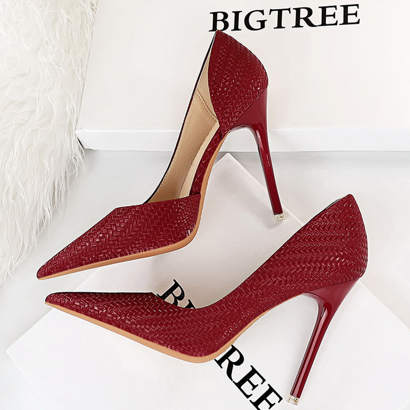 BIGTREE Shoes Serpentine Woman Pumps Metal Stiletto High Heels 2024 New Designer Women Heels Sexy Party Shoes Lady Plus Size 43