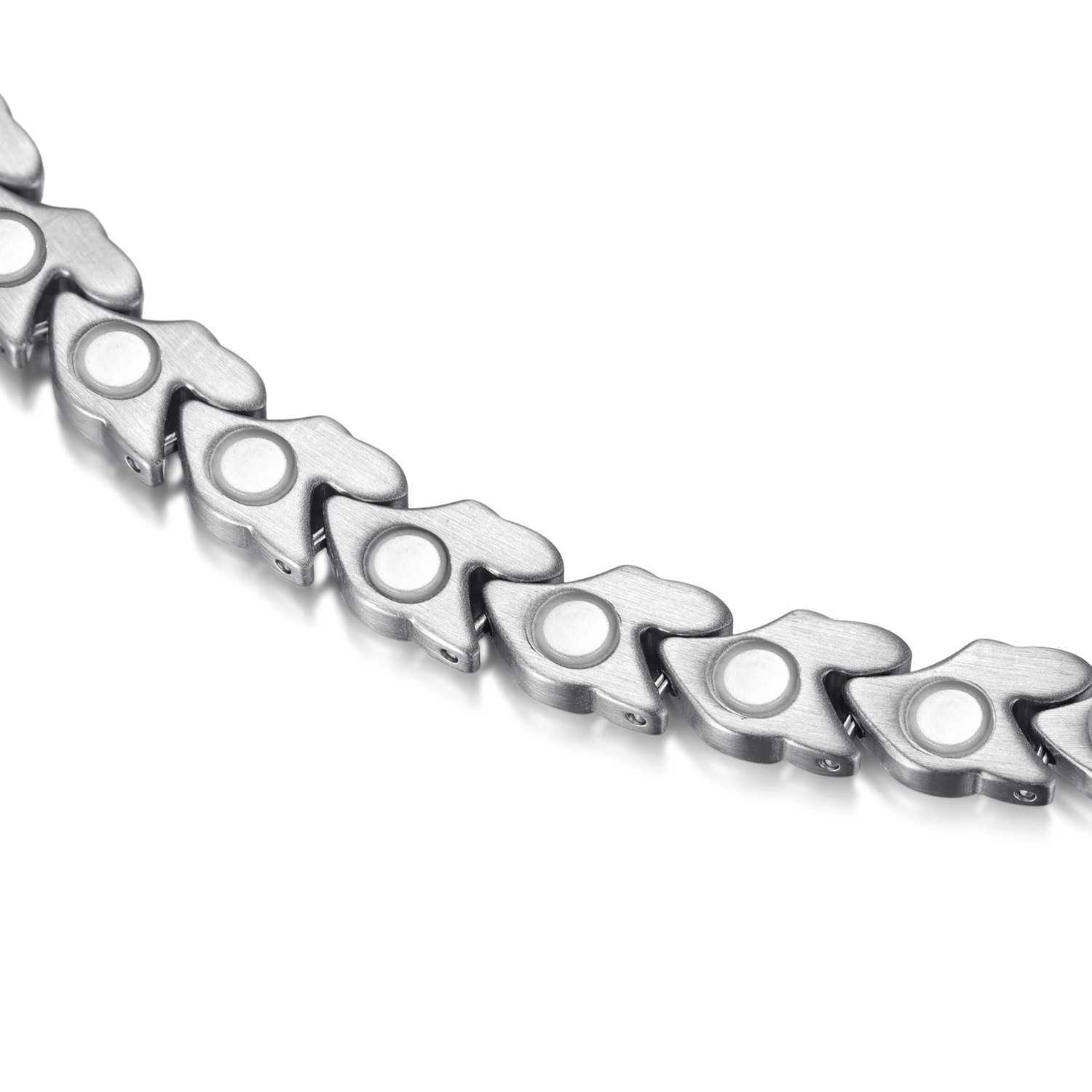 Rainso Womens Full Magnetic Bracelet Stainless Steel Stress Relieving Bracelet Fashion and Health Jewelry Girl Gift 2024 LatestW240730