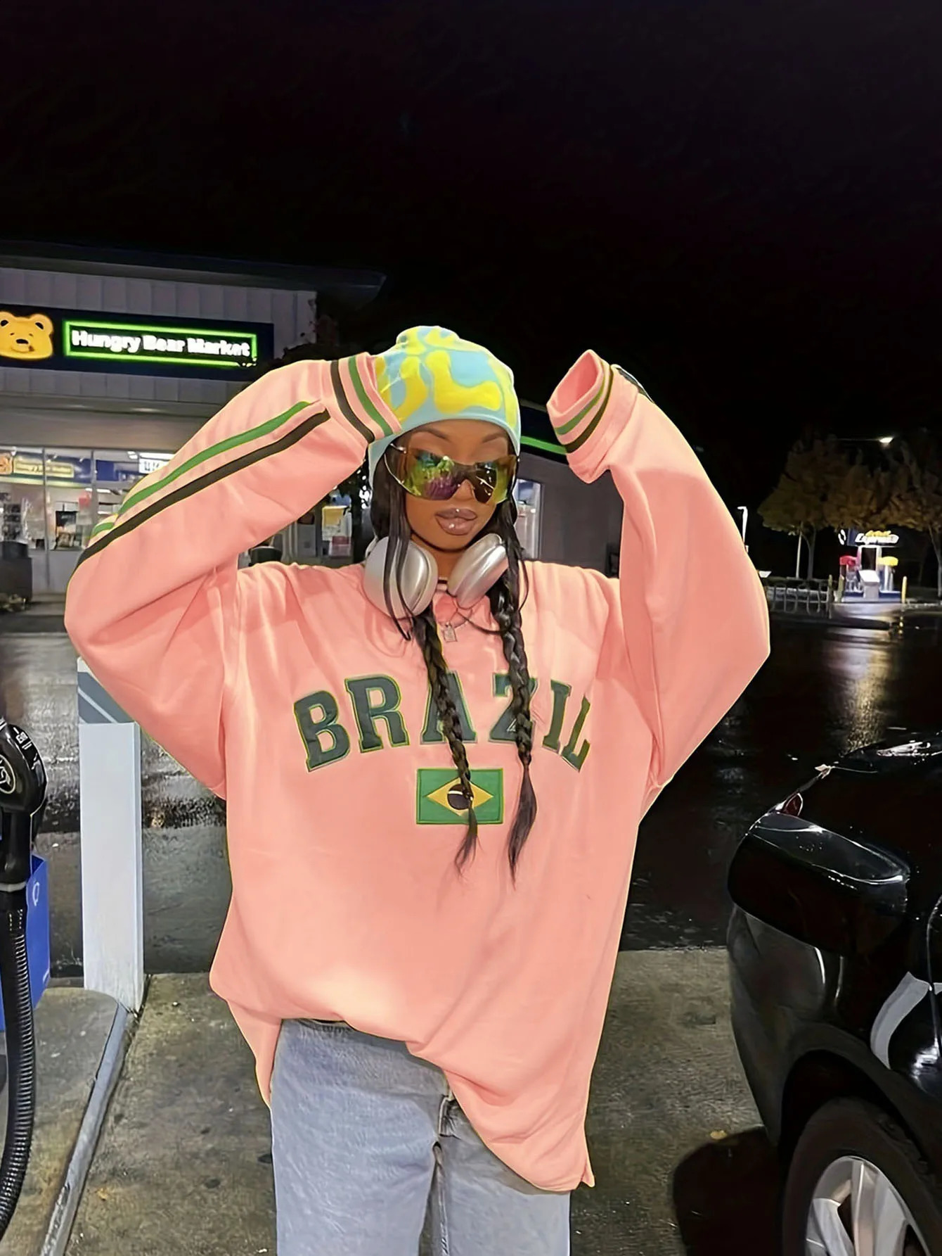Y2K Hoodies Women Harajuku Letter Print Loose Sweatshirt Hip Hop Punk Long Sleeve Pocket Men Tops Sweatpant Streetwear Clothing 240729
