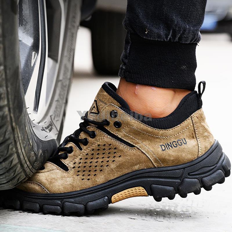 Male Construction Industrial Anti-smash Anti-puncture Work Indestructible Safety Shoes Men Steel Toe Sneakers 2024 000e