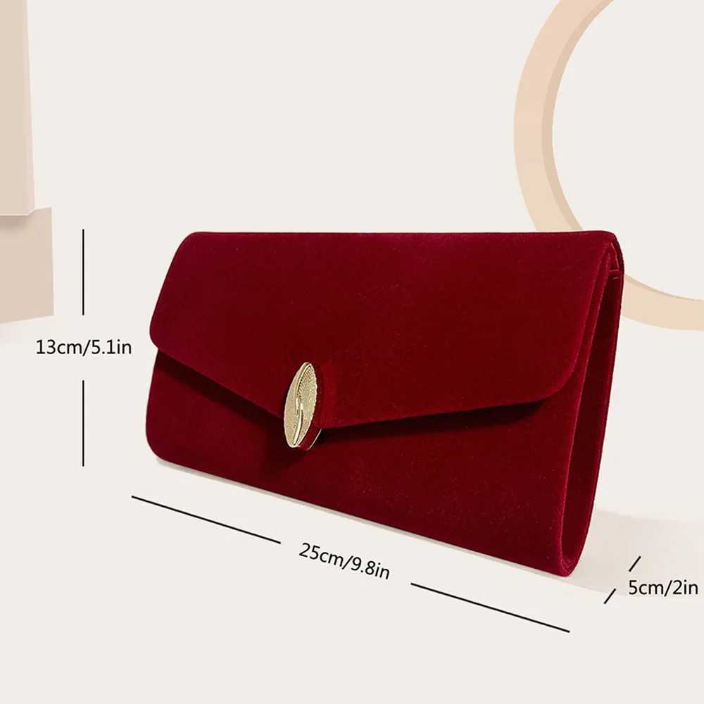 2023 New Red Bridal Wedding Bags Velvet Clutches Vintage Square Purse Chain Shoulder Bags Luxury Banquet Bags Blue Envelope PromXJ240730