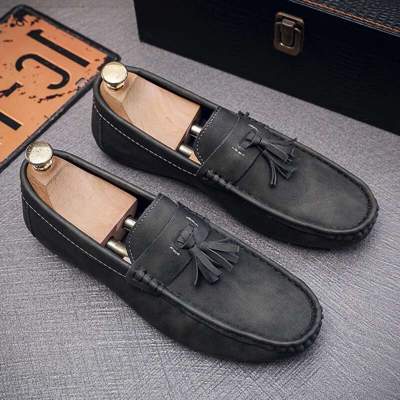 S Free Ddmysports Shoping Casual Single Leather Men Low Top Set Feet Tassel Trendy One Step Driving Shoes Outdoor hoping ingle et tep hoes