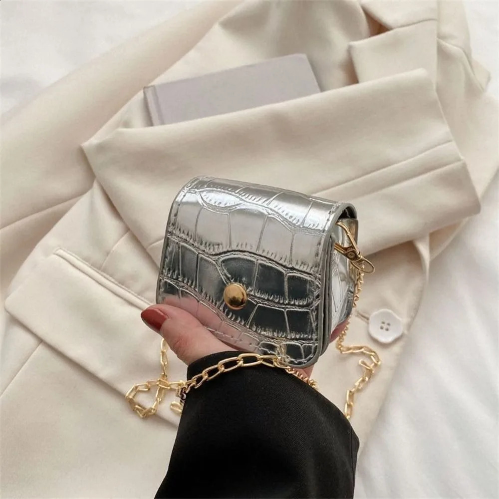 Cute Korean Fashion Mini Lipstick Crossbody Bags PU Simplicity Versatile Chain Shoulder Bag Handbag Girls Women 240730