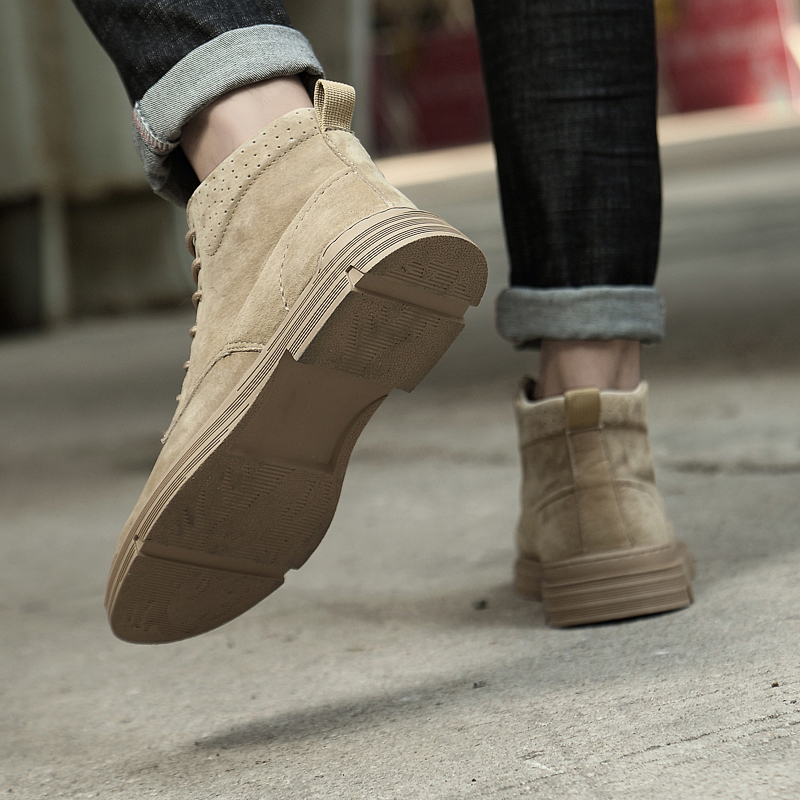 Mens Top High Quality Leather Shoes Fashion Outdoor Motorcycle Ankle Male Winter Plus Veet Warm Lace Up Boots 87b2