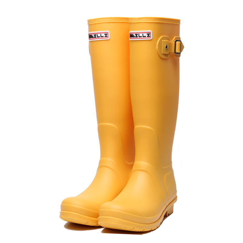 Hot Ladies NEW Waterproof Female Knee-high Fashion Women Rubber Boots Girls Rainboots PVC Rain Shoes 824b