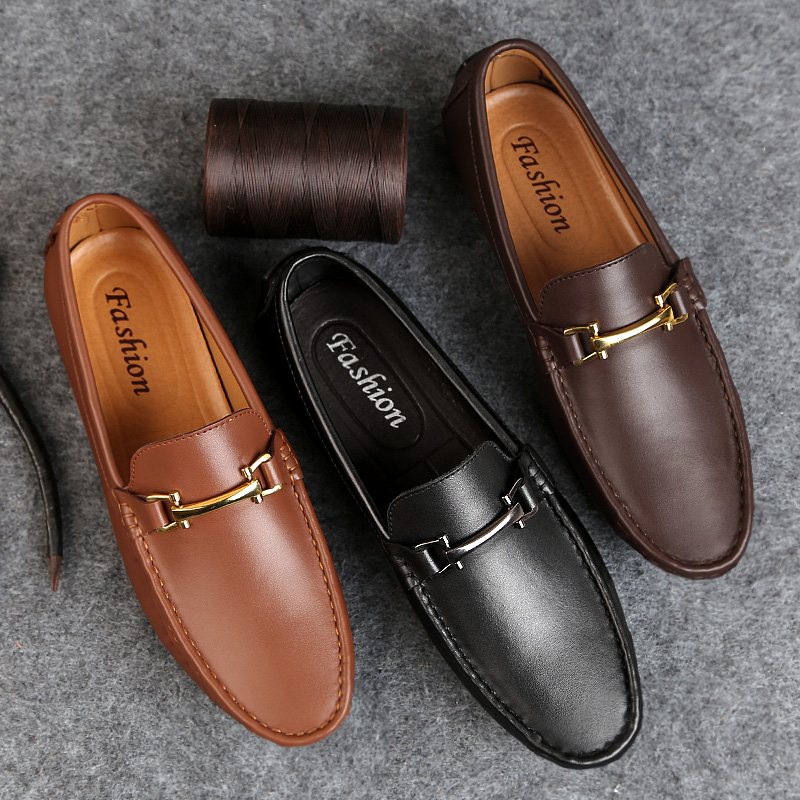 Italian Handmade Shoes Genuine Leather High Quality Loafers Slip-ons Men Casual Shoes High Quality Moccasin Men Business Shoes