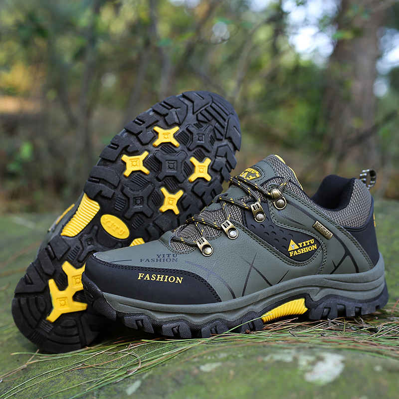 Snow Winter Waterproof Leather Sneakers Super Warm Men Platform Outdoor Male Hiking Boots Work Shoes Plus Size 6868
