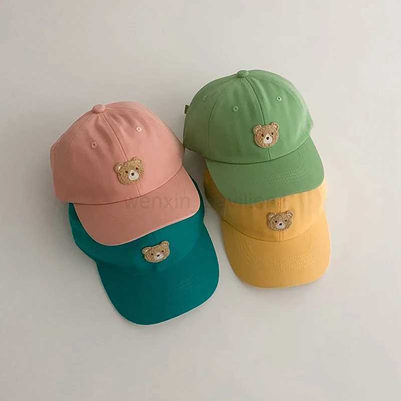 Cartoon Bear Kids Baseball Cap Summer Baby Boy Girl Sun Hat Toddler Children Adjustable Visor Caps Childrens Duckbill CapXJ240730