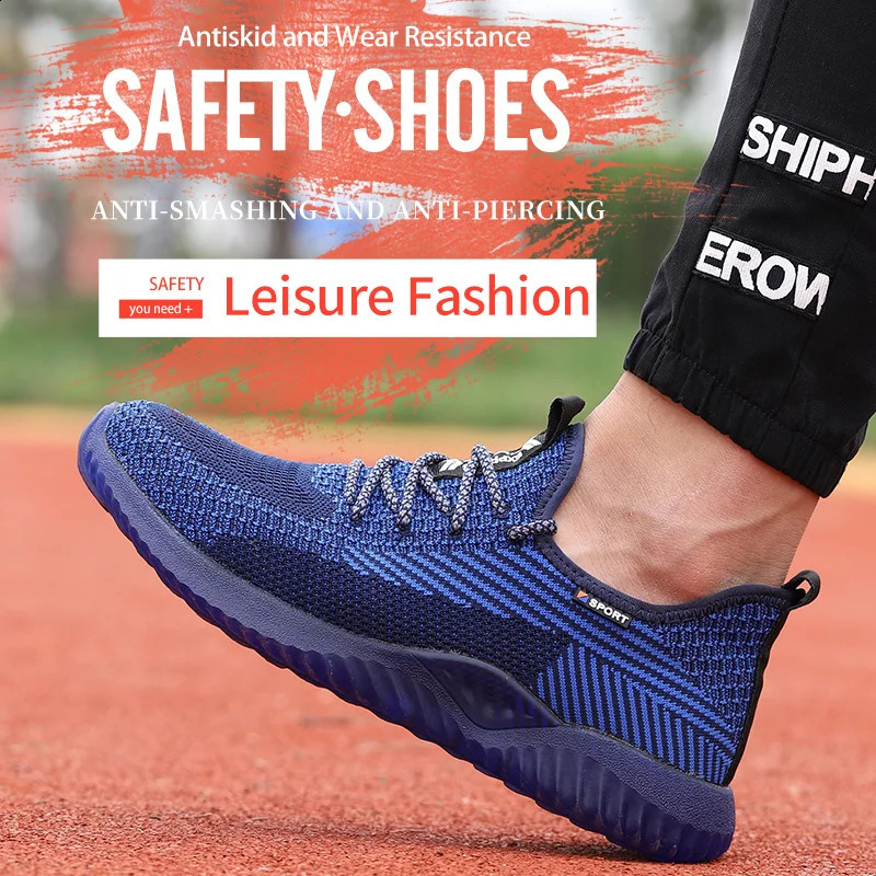 Steel Toe Cap Working New Boots Safety for Man Construction Indestructible Puncture-Proof Summer Work Shoes 240722