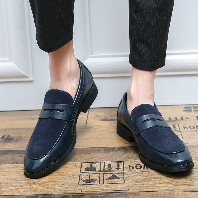 Mens Leather Designer Brand Casual Classic for Men Smile Breathable Office Loafers Formal Business Footwear Dress Shoes Flats 48