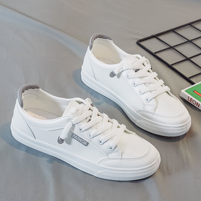 Outdoor Trainers Women Running Shoes Summer Autumn Fashion White PU Leather Lace-Up Breathable Casual Sneakers atos De Mujer