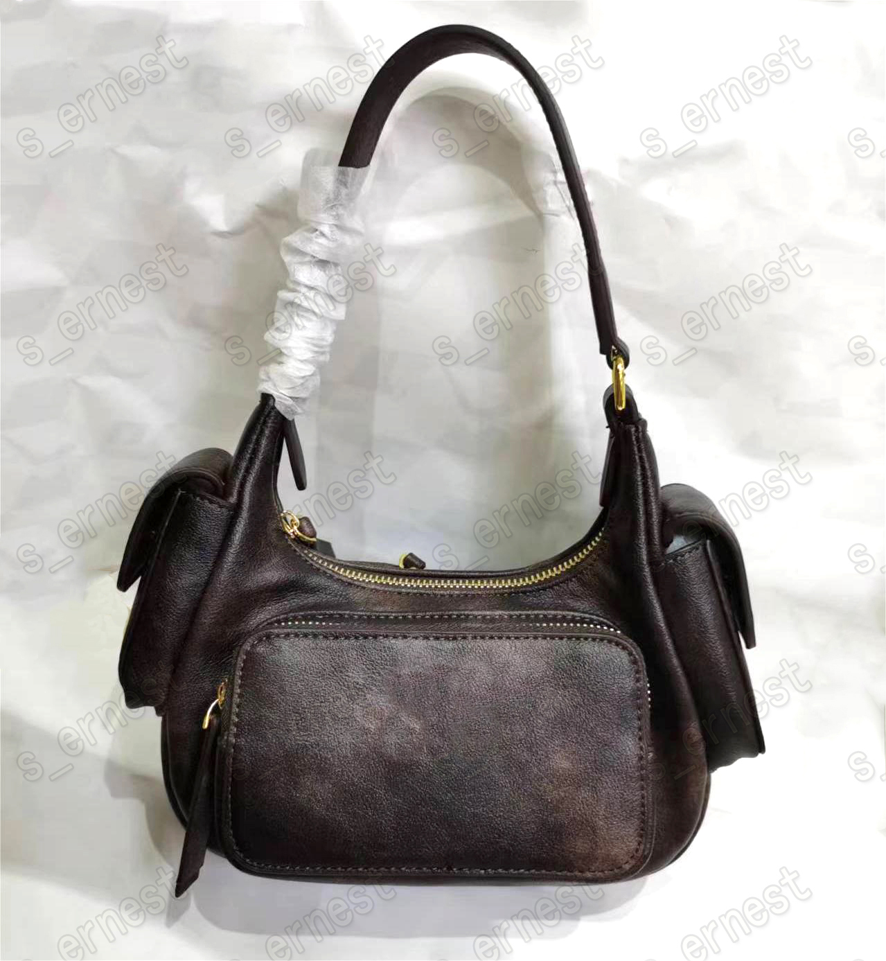 Retro Belt Designer Leather Shoulder Bags for Women 2025 Y2K Small Vintage Female Underarm Crossbody Bag Fashion Handbags