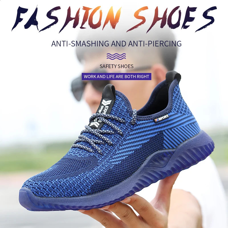 Steel Toe Cap Working New Boots Safety for Man Construction Indestructible Puncture-Proof Summer Work Shoes 240722