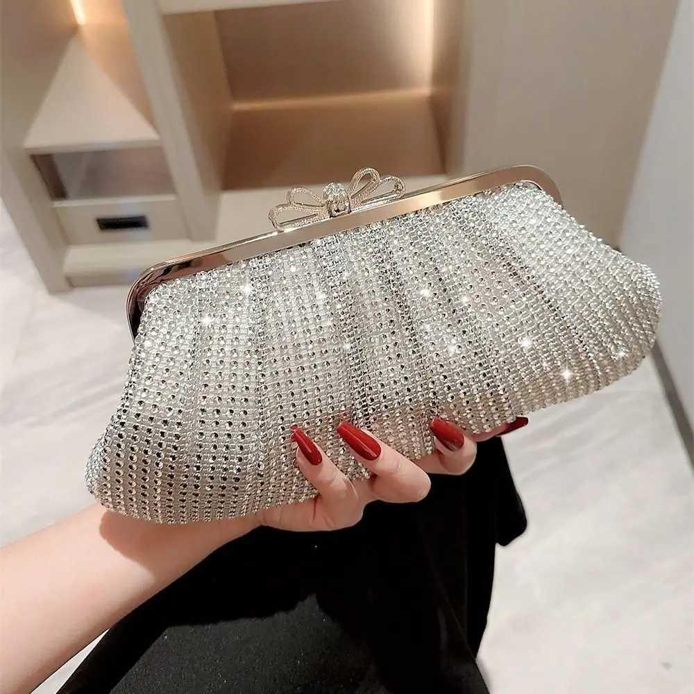 Chain Evening Bag Fashion Sparkling Rhinestone Banquet Clutch Handbags Wedding PartyXJ240730