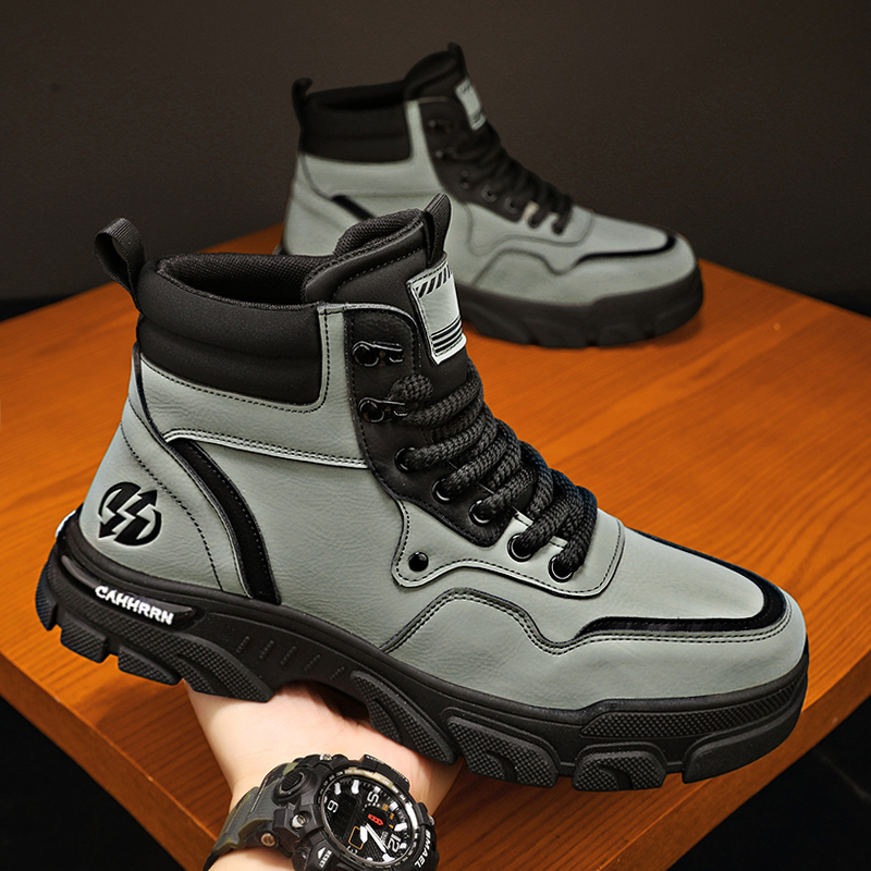 Men CYYTL Boots Leather Casual Shoes Outdoor Platform Walking Fashion Designer Ankle Work High Top Sneakers Cowboy Winter e55a