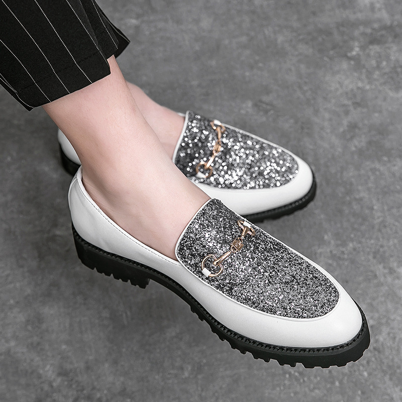 Dress Men Shoes Spring Autumn Slip on Patent Leather Male Loafers Pointed Toe Formal Large Size Flats Soft Mens Shoe 1b7e s