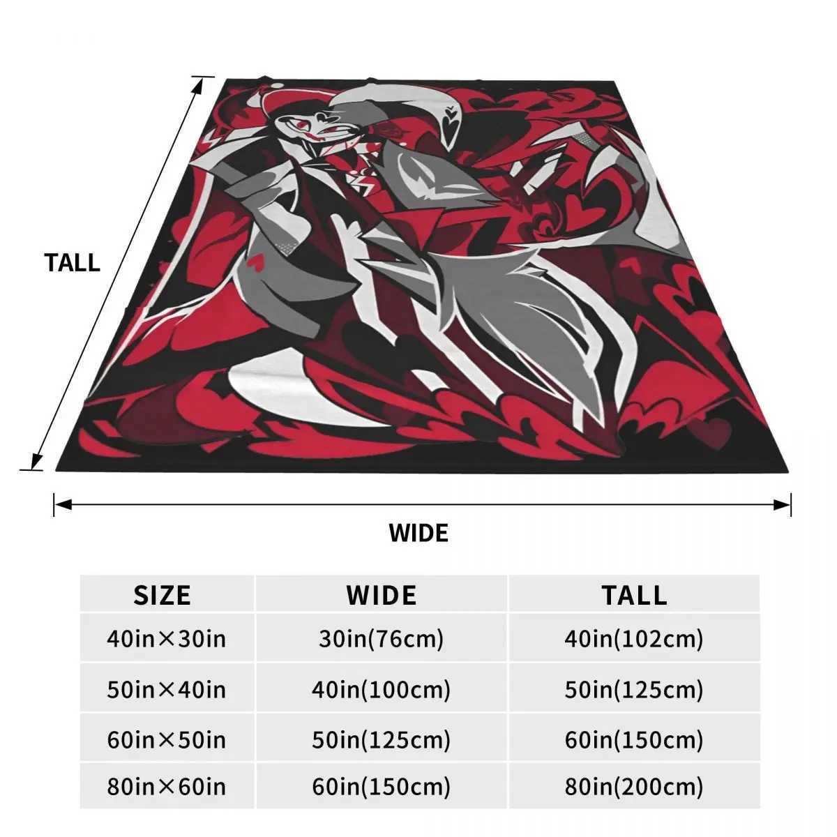 Helluva Boss Cartoon Blanket Velvet Print Breathable Ultra-Soft Throw Blanket for Bedding Office Quilt Y240730