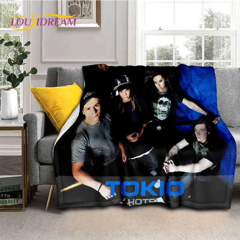 3D Rock Band Tokio Hotel Bill Kaulitz Soft Flannel BlanketsThrow Blanket Comfortable Blanket for Picnic Beds Sofa Home Bedroom Y240730