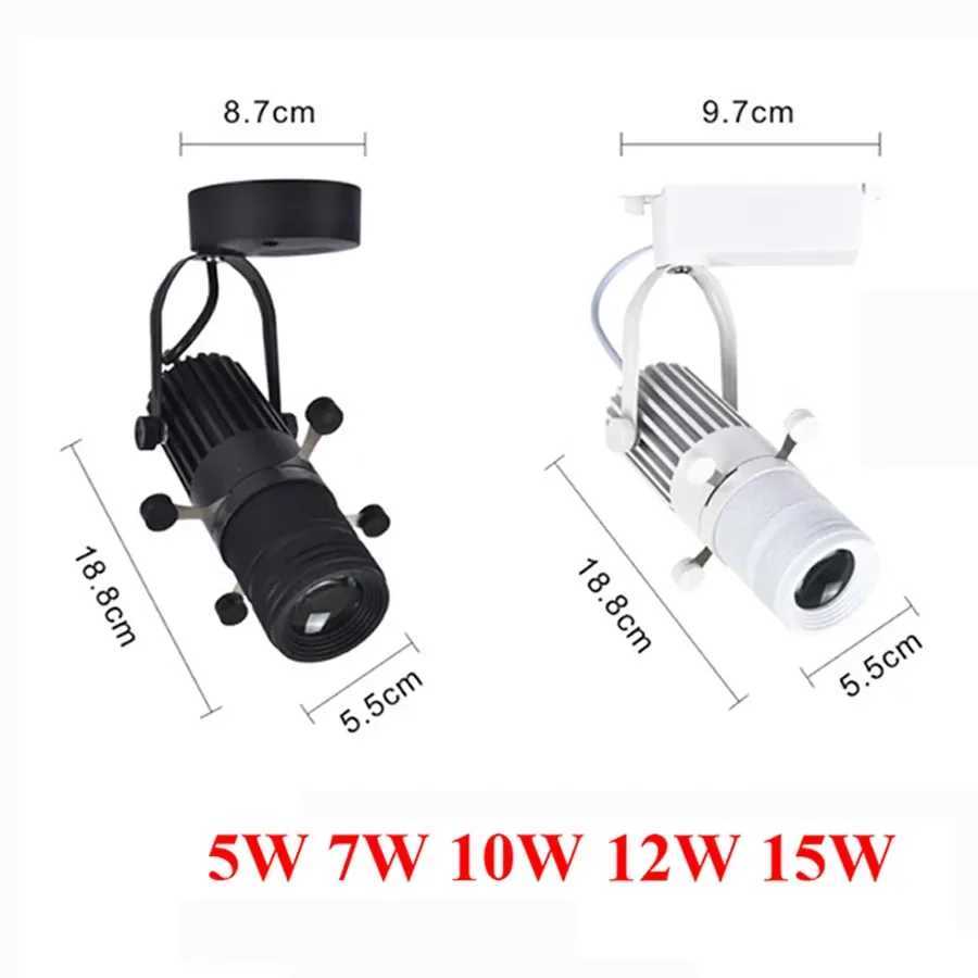 5W 10W 15W Graphics Cutting Light Adjustable Square Shape LED Rail Track Spotlight Museum Art Decor Gallery Painting Cut LampCL240730