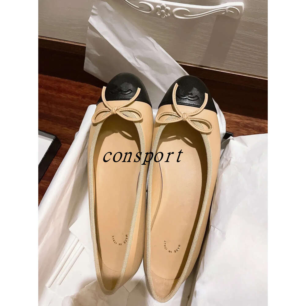 Designer Sandals Ballet Flats Shoes Slingback High Heels Paris Brand Women Dress Shoe Black Quilted Genuine Leather Slip on Ballerina Luxury Roun