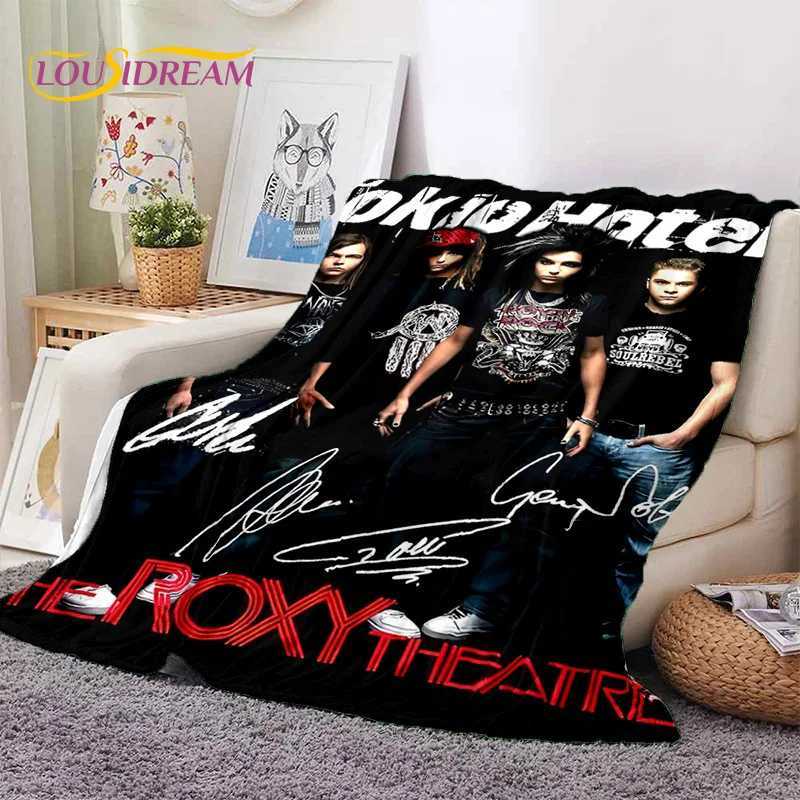 3D Rock Band Tokio Hotel Bill Kaulitz Soft Flannel BlanketsThrow Blanket Comfortable Blanket for Picnic Beds Sofa Home Bedroom Y240730