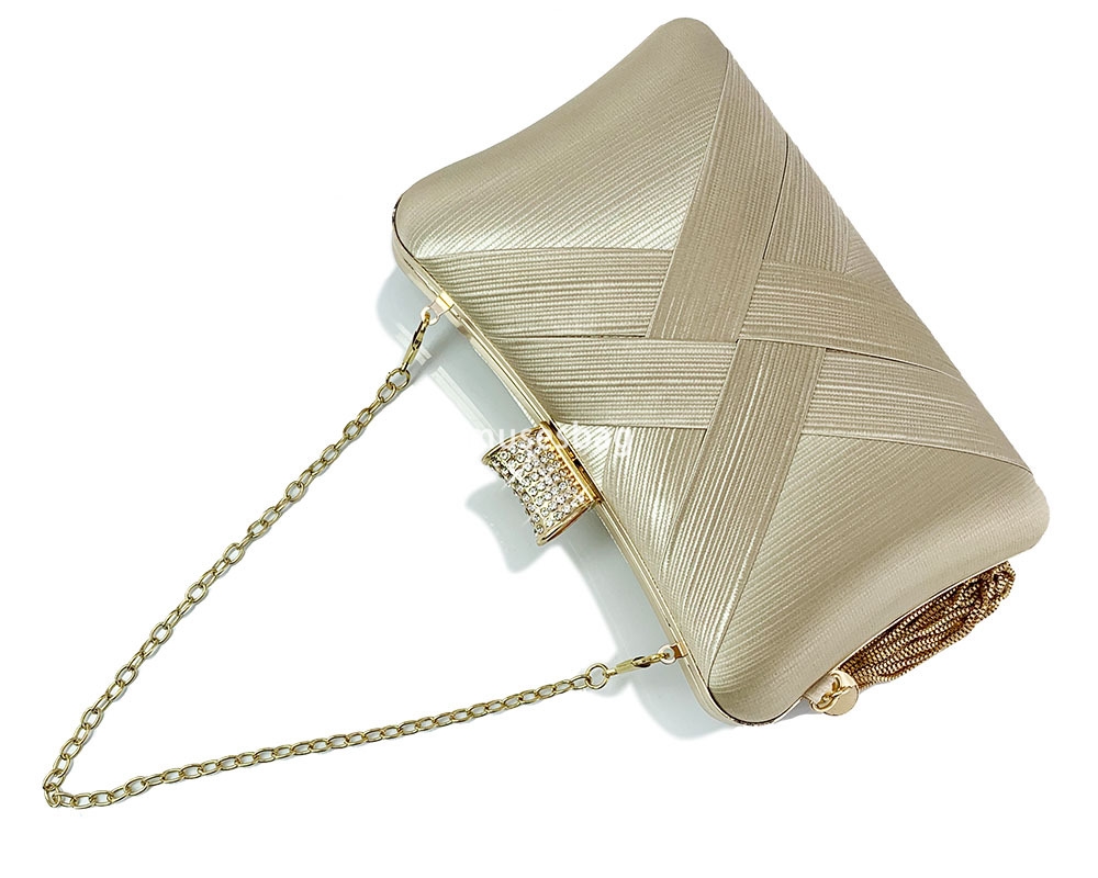 New high quality Designer bag Fringe metal braided diamond buckle Banquet evening clutch bag