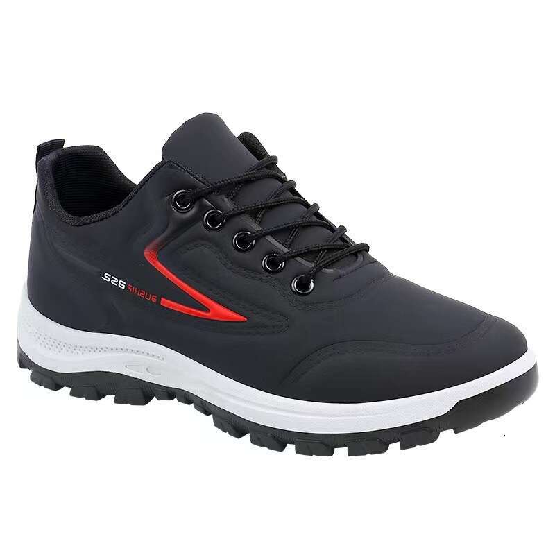 Men Autumn And Winter Leather Sneaker Waterproof Sports Non-Slip Running Shoes 456