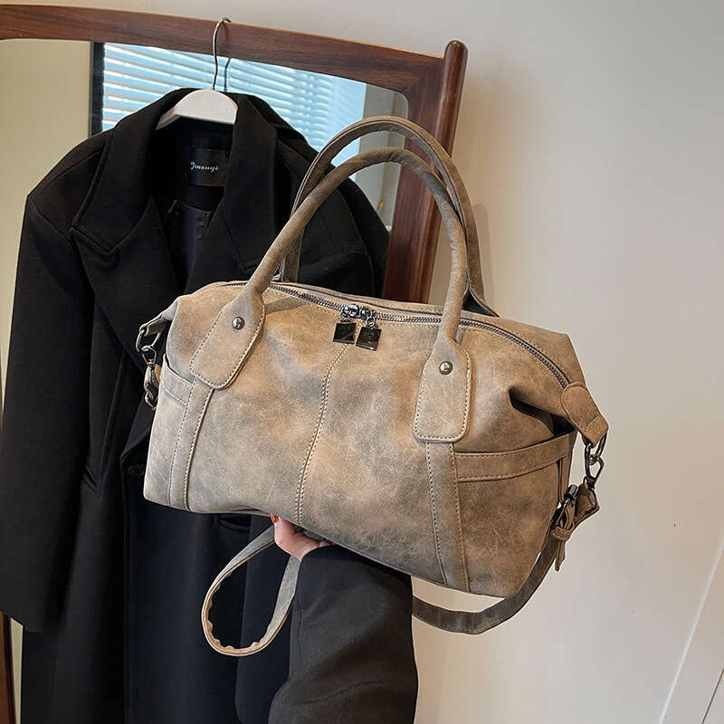 Tote Shoulder Bags For Women Fashionable Frosted Large Capacity Crossbody Men Travel Shopping Zipper Open Removable Strap Stray Bag