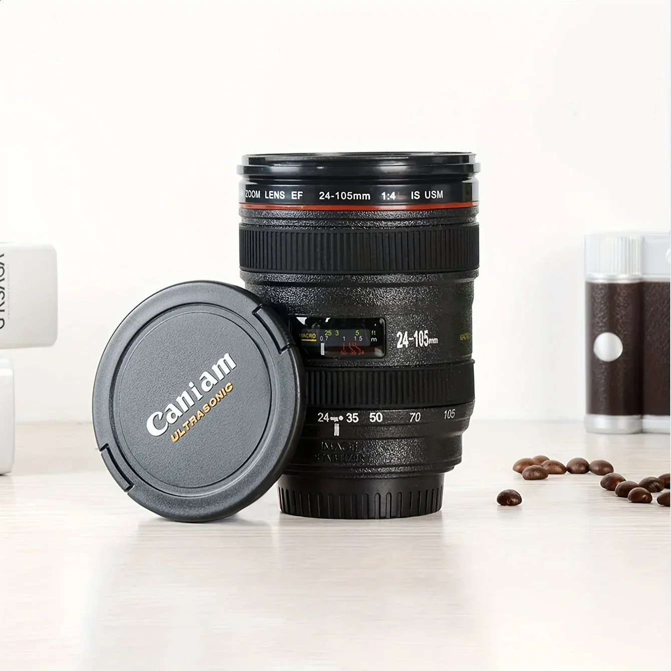 1pc Creative DSLR Camera Shape Tea Milk Coffee Mug Cups Leak-proof Heat-resistant Mugs With Lid Funny Camera Lens Cup Gifts 240730