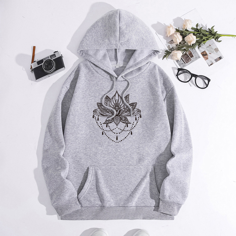 Autumn and winter Korean style trendy and fashionable unisex casual versatile loose fleece hooded sweatshirt F7.31#25