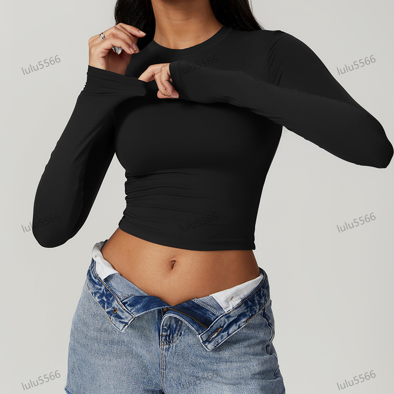 Women's Yoga long sleeved shirt Loose Nude Quick Drying Breathable Sweatshirt bodysuit Running Training Yoga Top Casual Top Slim Fit Sweatshirt close Long sleeves