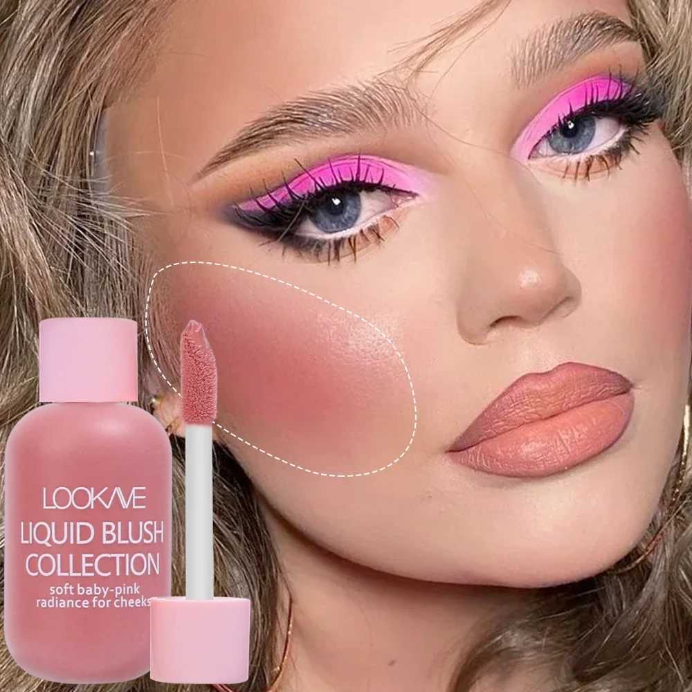Mini Peach Pink Liquid Blush Waterproof Natural Cheek Blush Makeup Brighten Highlighter Professional Korean Makeup CosmeticXJ241111